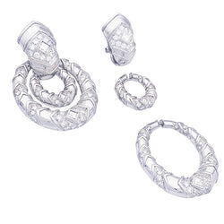 Boucles d’oreilles transformables REPOSSI en or blanc et diamants - Castafiore