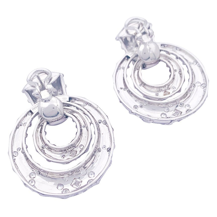 Boucles d’oreilles transformables REPOSSI en or blanc et diamants - Castafiore