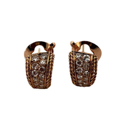 Boucles d'oreilles VAN CLEEF & AREPLS en or jaune et diamants - Castafiore