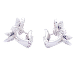 Boucles d'oreilles VAN CLEEF & ARPELS "Lotus" or blanc, diamants - Castafiore