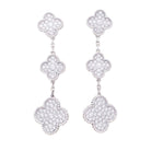 Boucles d'oreilles VAN CLEEF & ARPELS "Magic Alhambra" or blanc, diamants - Castafiore