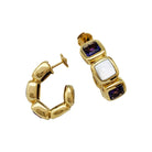 Boucles d'oreilles VAN CLEEF & ARPELS "Saint Germain" en or jaune, améthystes et nacres - Castafiore