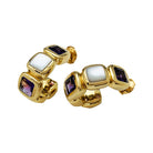 Boucles d'oreilles VAN CLEEF & ARPELS "Saint Germain" en or jaune, améthystes et nacres - Castafiore