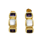 Boucles d'oreilles VAN CLEEF & ARPELS "Saint Germain" en or jaune, améthystes et nacres - Castafiore