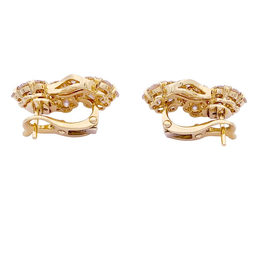 Pair of Gold and Diamond Snowflake Earclips by Van Cleef & Arpels (Co.) on  artnet