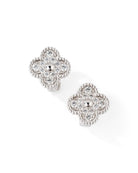 Boucles d'oreilles VAN CLEEF & ARPELS "Vintage Alhambra" en or blanc et diamant - Castafiore