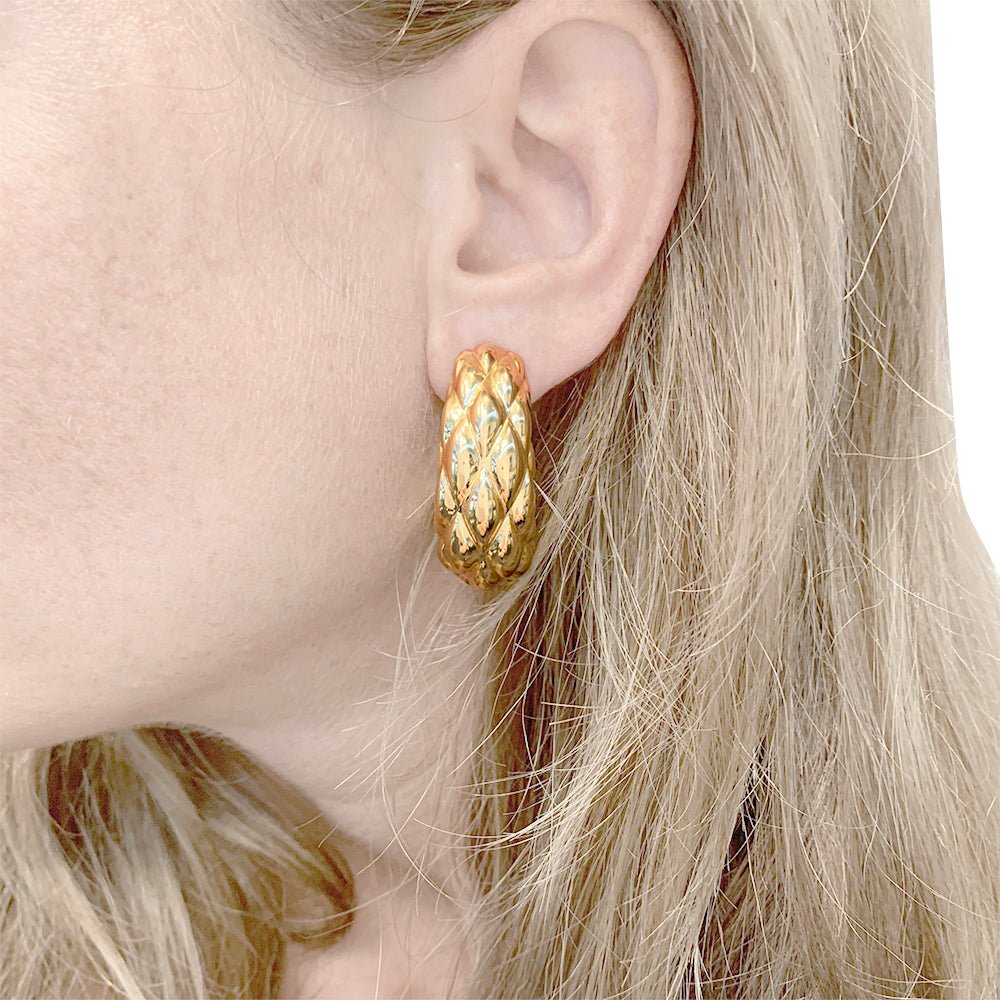 Boucles d'oreilles VCA créoles vintage - Castafiore