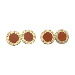 Boutons de manchette BULGARI, "Bvlgari Bvlgari", or jaune, corail - Castafiore