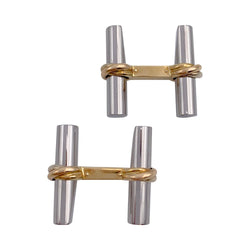 Boutons de manchette Cartier 3 ors, bâtonnets interchangeables - Castafiore