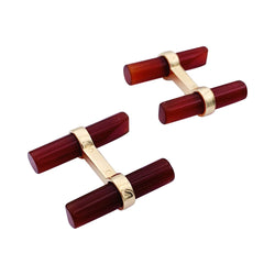 Boutons de manchette Cartier or jaune, bâtonnets interchangeables. - Castafiore