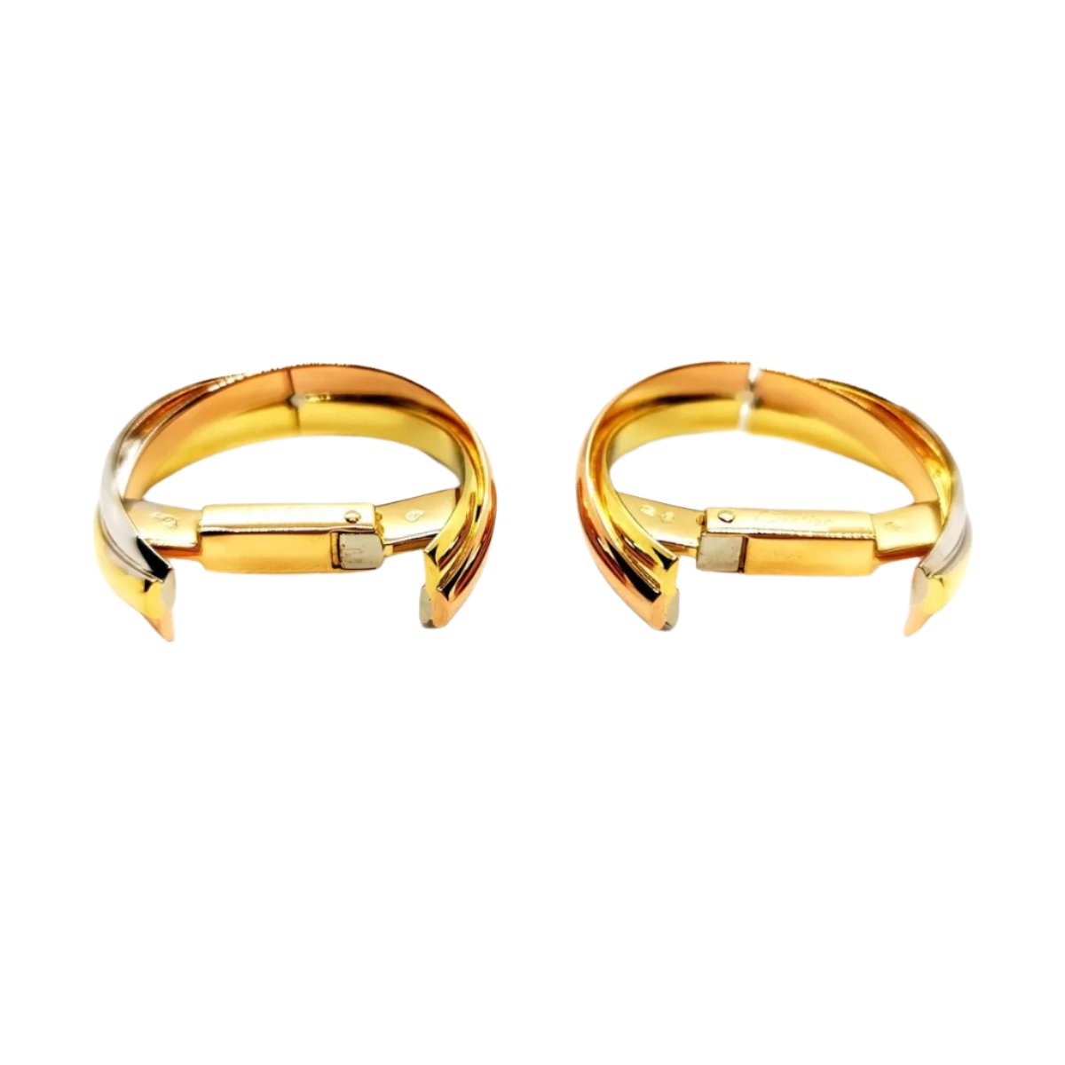 Boutons de manchette CARTIER "Trinity", 3 ors - Castafiore