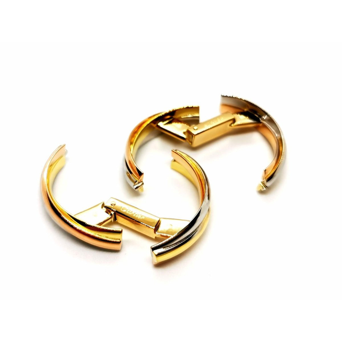 Boutons de manchette CARTIER "Trinity", 3 ors - Castafiore