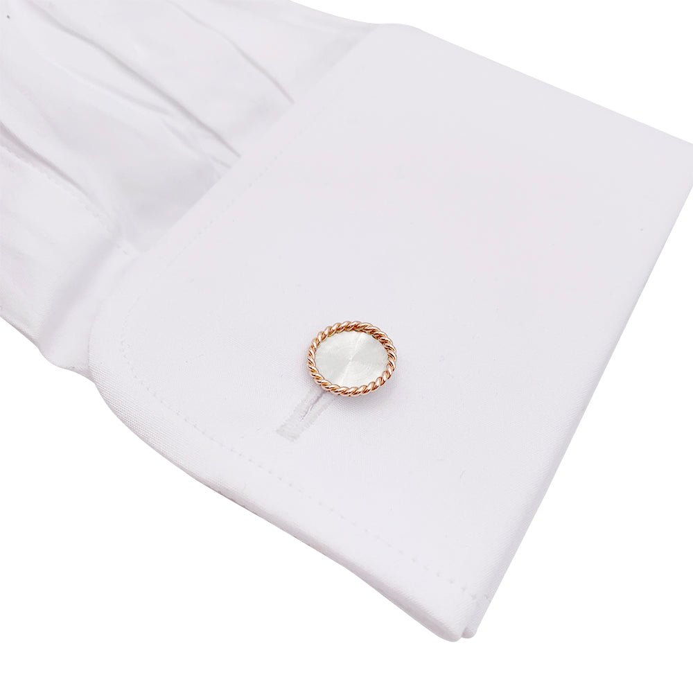 Boutons de manchette en deux tons d'or. - Castafiore