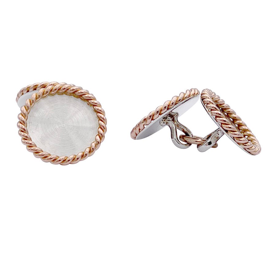 Boutons de manchette en deux tons d'or. - Castafiore