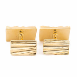 Boutons de manchette en or jaune et diamants - Castafiore