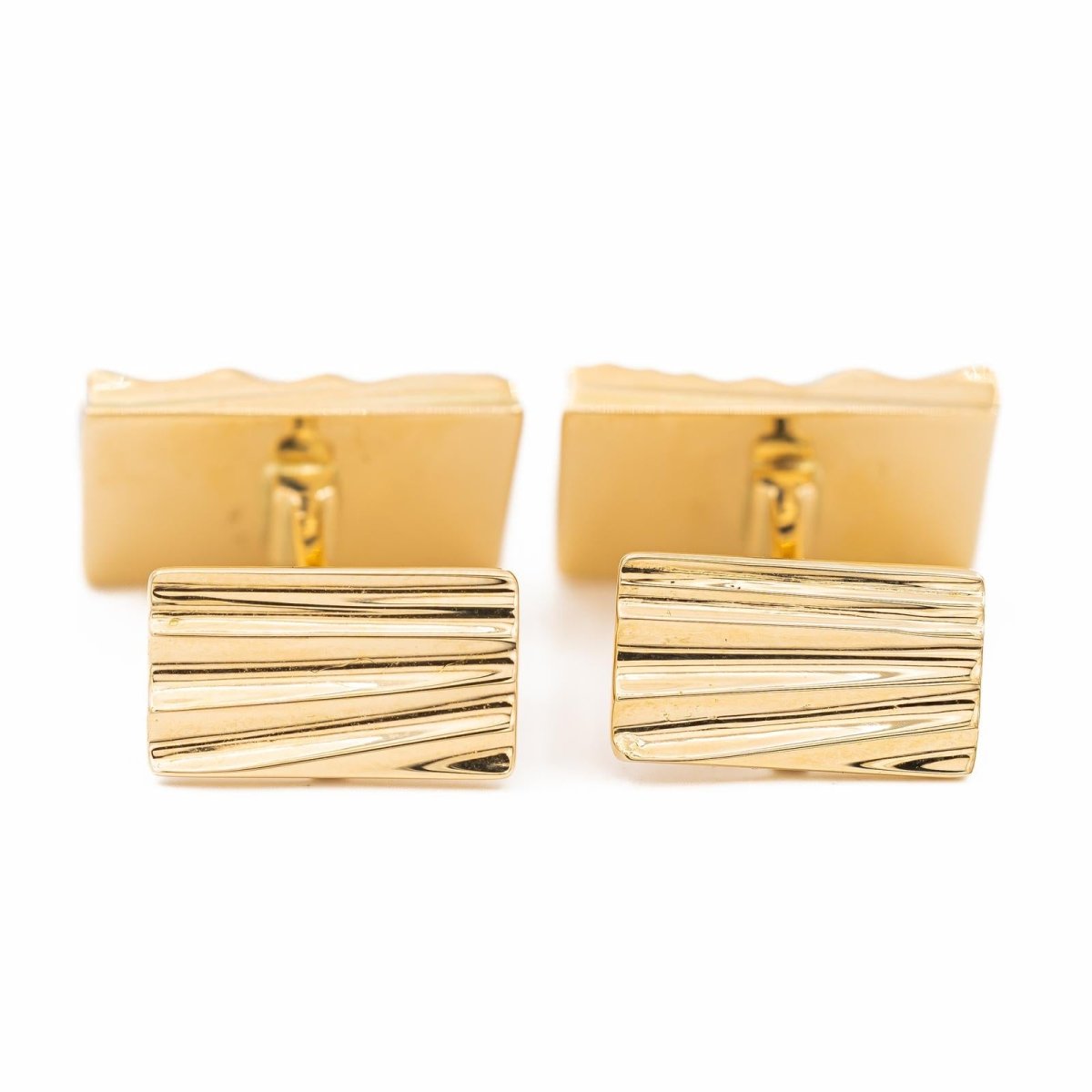 Boutons de manchette en or jaune et diamants - Castafiore