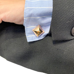 Boutons de manchette HERMES, "Clou", or rose - Castafiore