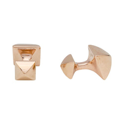 Boutons de manchette HERMES, "Clou", or rose - Castafiore