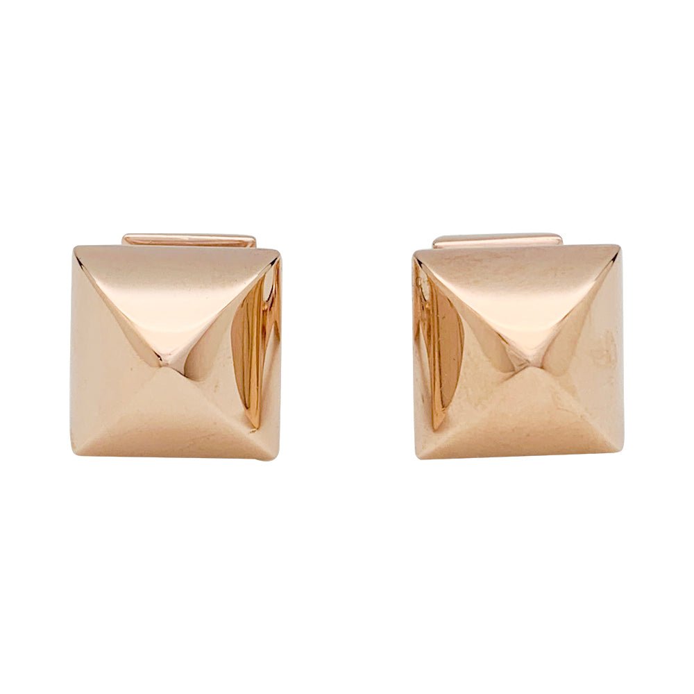 Boutons de manchette HERMES, "Clou", or rose - Castafiore