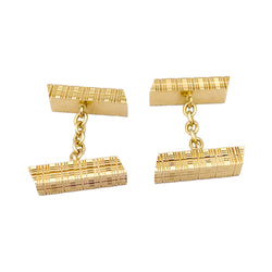 Boutons de manchette HERMÈS en or jaune - Castafiore