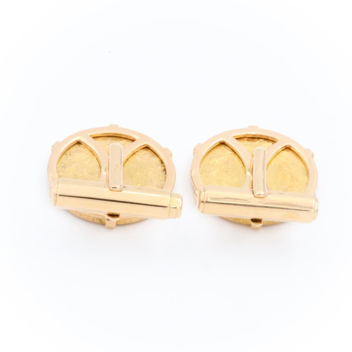 Boutons de manchette Pièce en or jaune - Castafiore