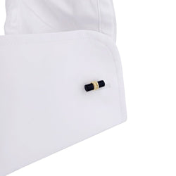 Boutons de Manchette POIRAY en or jaune et onyx - Castafiore