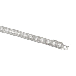 Bracelet ancien diamants, platine - Castafiore
