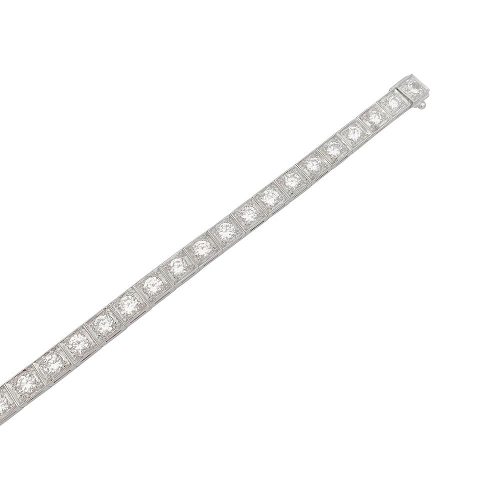 Bracelet ancien diamants, platine - Castafiore
