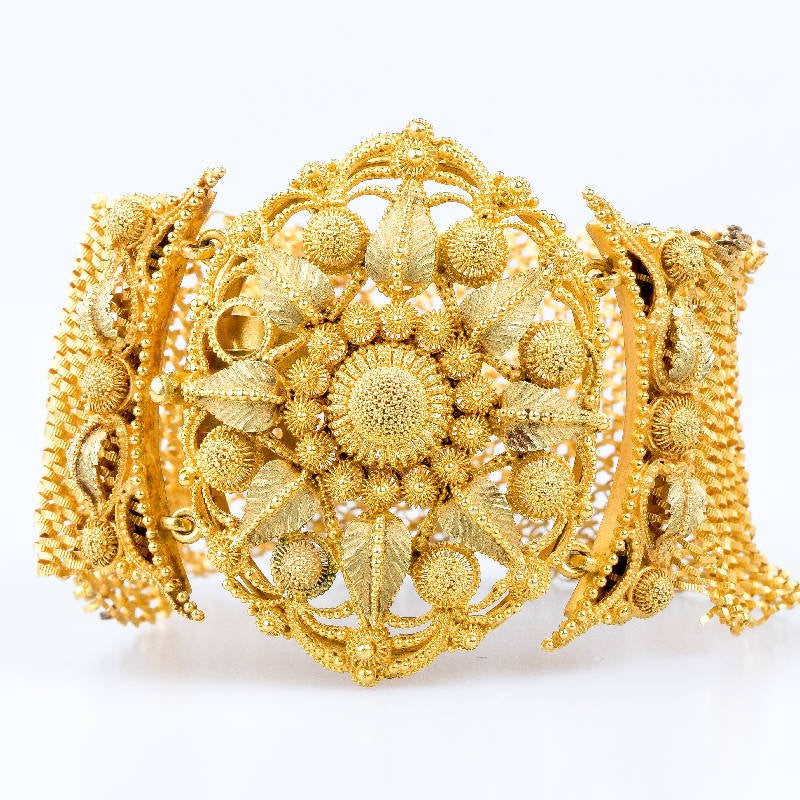 Bracelet années 1820 en cannetille d'or jaune 18 carats - Castafiore
