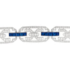 Bracelet Art Déco en platine, diamants et saphirs - Castafiore