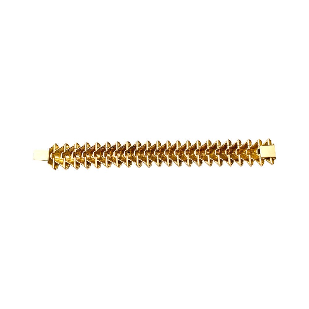 Bracelet articulé en or jaune - Castafiore