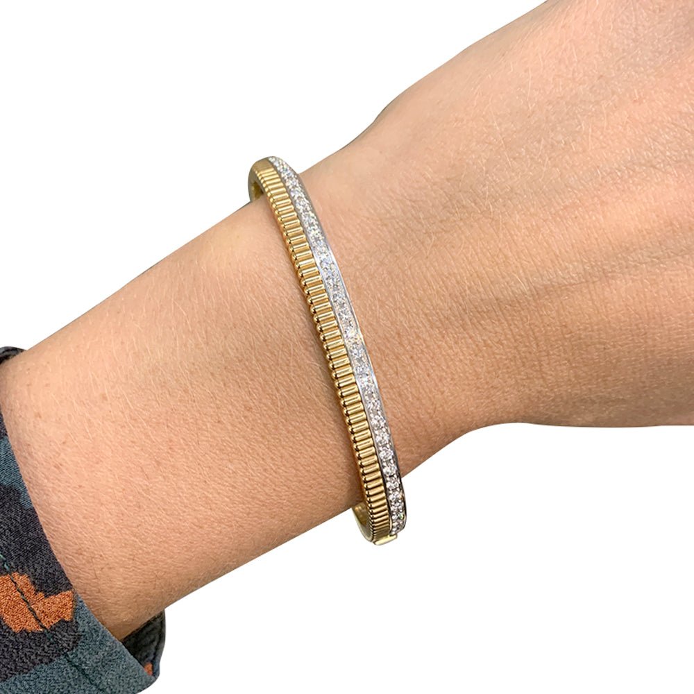 Bracelet Boucheron, "Quatre Radiant" , en or jaune, blanc et diamants - Castafiore