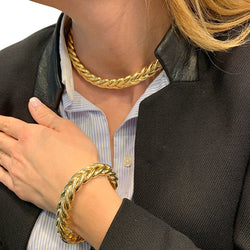Bracelet BOUCHERON "Tressé" en or jaune - Castafiore