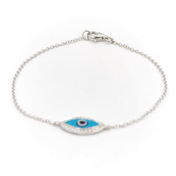 Bracelet BRANAR oeil en or blanc pavé diamants - Castafiore