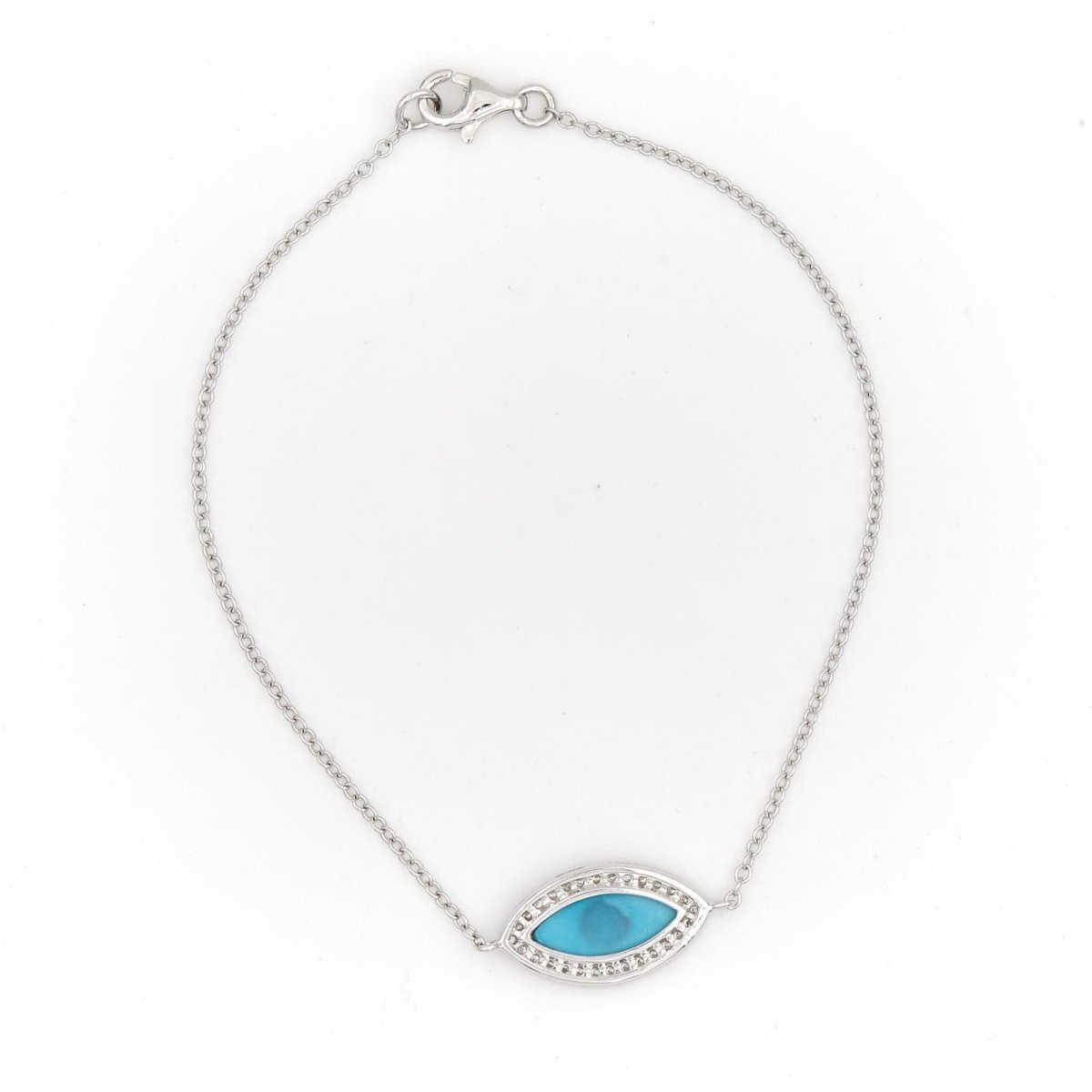 Bracelet BRANAR oeil en or blanc pavé diamants - Castafiore