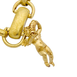 Bracelet Breloque Chérubins Musiciens en or jaune - Castafiore