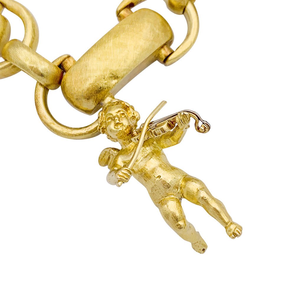 Bracelet Breloque Chérubins Musiciens en or jaune - Castafiore