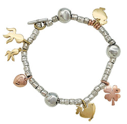 Bracelet breloques Dodo, argent et or - Castafiore