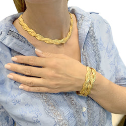 Bracelet Buccellati, tresses en or jaune - Castafiore
