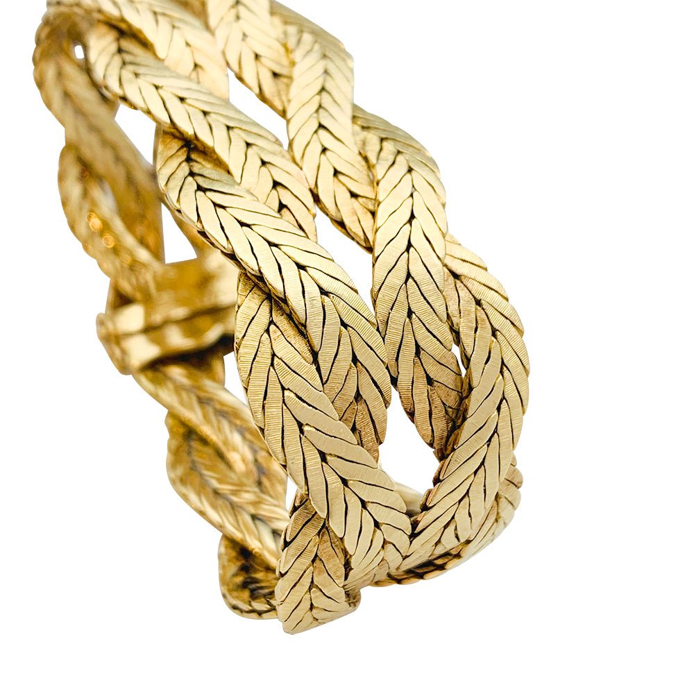 Bracelet Buccellati, tresses en or jaune - Castafiore
