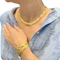 Bracelet Buccellati, tresses en or jaune - Castafiore