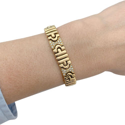 Bracelet Bulgari, "Parentesi", or jaune, diamants - Castafiore
