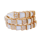 Bracelet BULGARI "Serpenti Viper" en or rose, nacre et diamants - Castafiore