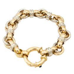 Bracelet CAPLAIN SAINT ANDRÉ, 2 ors et saphir - Castafiore