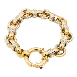 Bracelet CAPLAIN SAINT ANDRÉ, 2 ors et saphir - Castafiore