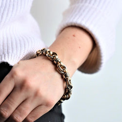 Bracelet CAPLAIN SAINT ANDRÉ, 2 ors et saphir - Castafiore