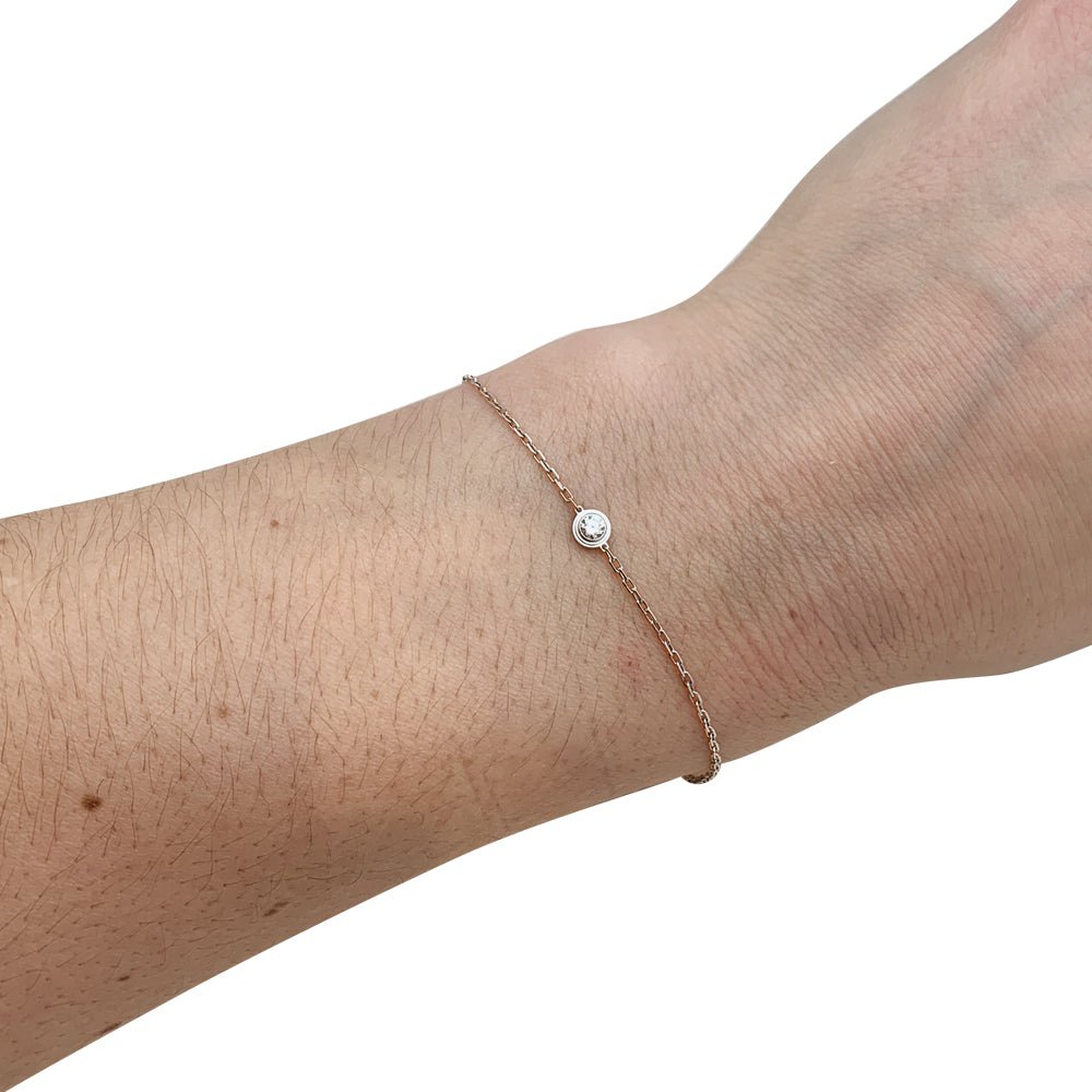 Bracelet Cartier, "Cartier d'Amour", or blanc, diamant. - Castafiore