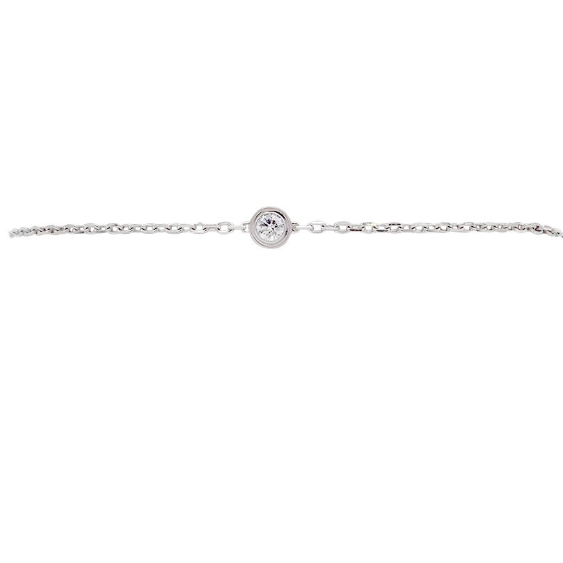 Bracelet Cartier, "Cartier d'Amour", or blanc, diamant. - Castafiore