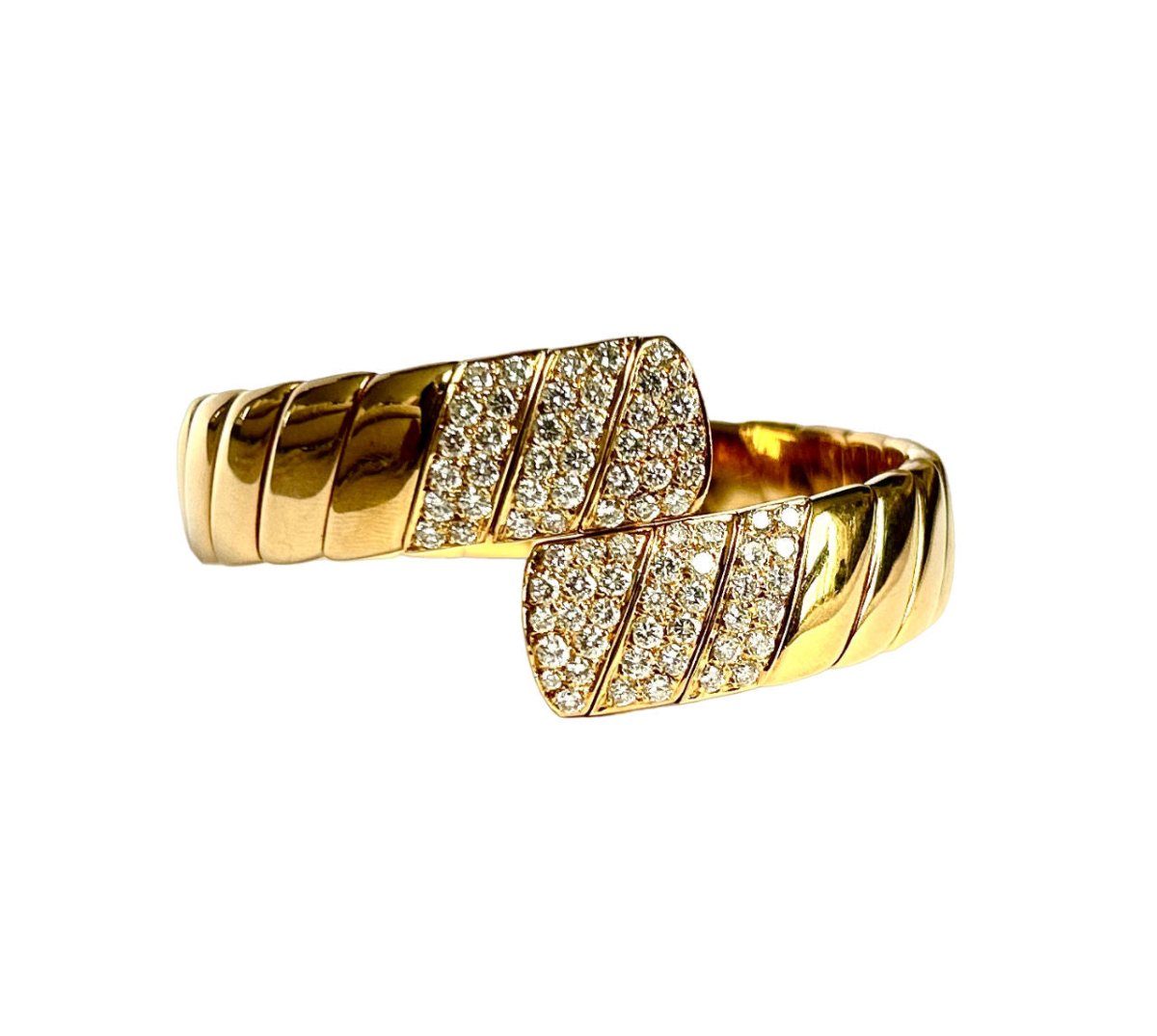 Bracelet CARTIER en or jaune et diamants - Castafiore