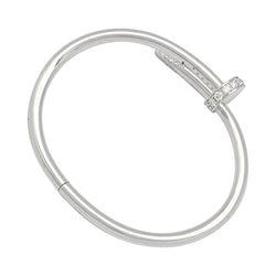 Bracelet Cartier, "Juste un clou", or blanc et diamants - Castafiore